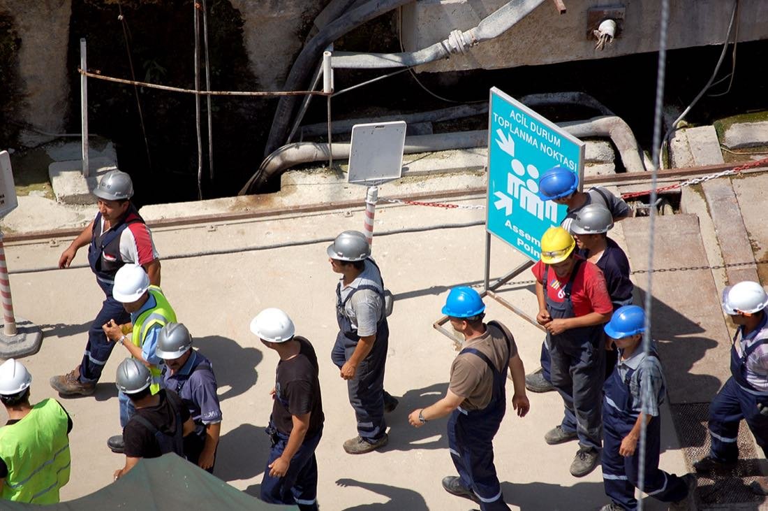 Emergency assembly drill, field